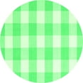 thumbnail image 1 of Ahgly Company Indoor Round Checkered Green Modern Area Rugs, 6' Round, 1 of 1