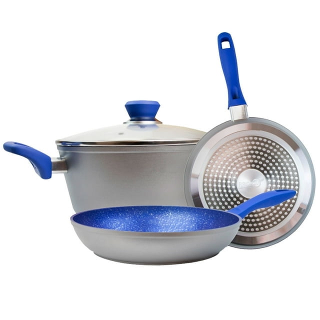 Set de Sartenes y Olla de Cocina Flavor Pan con Zafiro Antiadherente 4 piezas