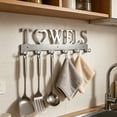 thumbnail image 3 of Towel Hanger Wall Hook Gold Metal Yellow 34CM Rustproof for Bathroom Kitchen Entryway, 3 of 3