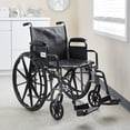 thumbnail image 6 of McKesson Black Lightweight Wheelchair, Steel, 18" W, 300-lb Weight Capacity, 1 Ct, 6 of 8