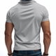 thumbnail image 4 of pstuiky camisetas de hombre, Camisa holgada informal de manga corta con cuello alto y botones y bolsillos ventilados para hombre camisas casuales para hombre l, 4 of 9
