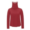 thumbnail image 5 of YUGYXL Unisex Ice Silk Sunscreen Tops UPF50+ Sun Protection Shirt Lightweight Long Sleeve Face Mask Cooling Rash Guard Red S, 5 of 8