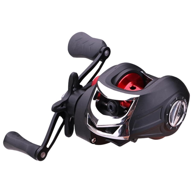 7.1: 1 Relación de engranaje caster Carrete de pesca casting Carrete 17 + 1BB Hasta 11 lb de Cola carrete de baitcasting