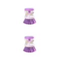 thumbnail image 3 of Kearding Cepillo para utensilios de cocina Reemplazo antideslizante Color sólido Recargable Cepillos de limpieza con dispensador de Púrpura 2Conjunto, 3 of 6