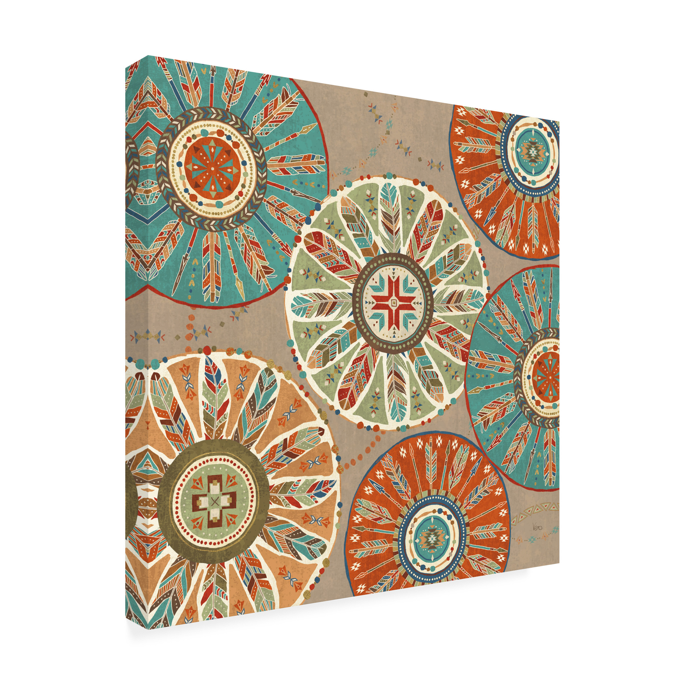 Veronique Charron 'Southwest At Heart XII Square' Canvas Art