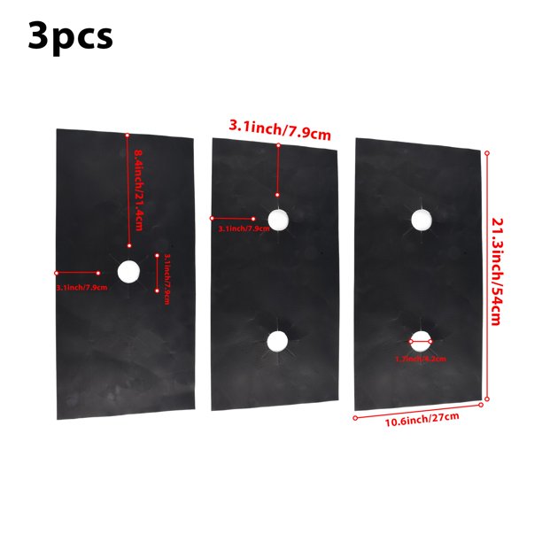 LEFU Ensemble de Housses de Protection pour Cuisinière à Gaz - Tapis en Fibre de Verre à 5 Trous pour Plaque de Cuisson, Tapis Résistant à la Chaleur et Anti-Salissure, Doublure de