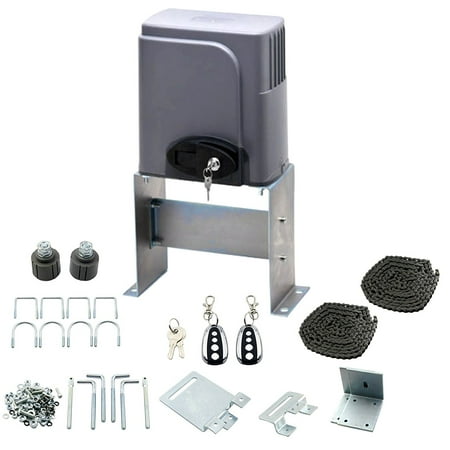 Automatic Driveway Gate Openers - Auto Sliding Gate Opener Hardware Driveway Security Operator Kit w Key