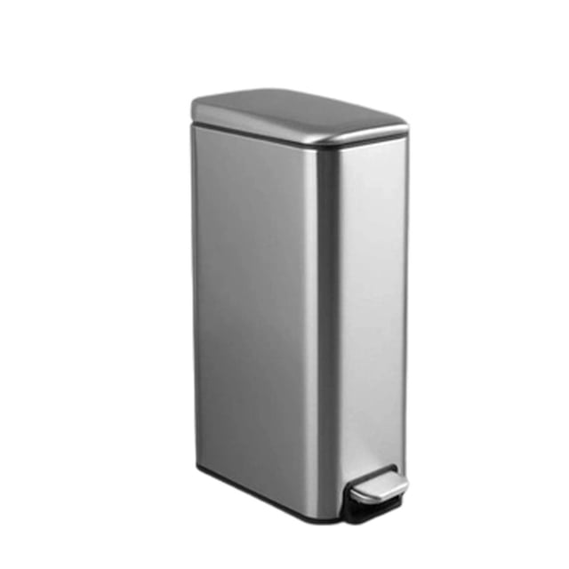 8L Stainless Steel Step Can With Inner Soft Close Lid For Kitchen Living Room And Use 42 Bags 55 Liter Bags Bags H Industrial Bags 55 45 Storage Recycle Bags 13 Bags 15 Tall Kitchen 15 Kitchen Bags