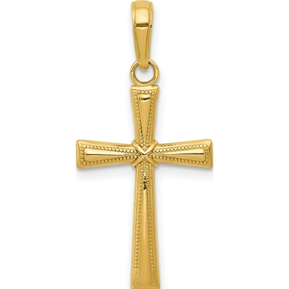 10K Diamond-cut X Cross Pendant Yellow Gold Material Romantic Sparkling Sleek Perfect for adding elegance to any outfit