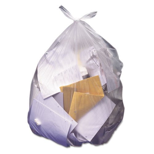 High-Density Waste Can Liners 45 gal, 14 microns, 40" x 48", Natural, 250/Carton