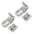 thumbnail image 2 of Cabinet Door Latch Lock Hasp Right Angle for Desks Doors Windows Silver Security 2Pcs, 2 of 3