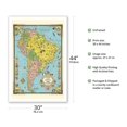 thumbnail image 2 of South America Map - Vintage Pictorial Map by Ernest Dudley Chase c.1942 - Fine Art Matte Paper Print (Unframed) 30x44in, 2 of 4