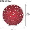 thumbnail image 3 of Coolnut 60" Christmas Snowflake Outdoor Round Tablecloth, Waterproof Stain-Resistant Non-Slip Circular Tablecloth with Umbrella Hole and Zipper for Tabletop Backyard Party BBQ Decor, 3 of 7