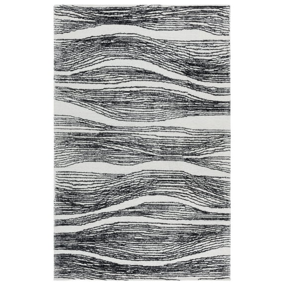 SAFAVIEH Metro Bridget Abstract Area Rug, Ivory/Black, 6' x 9'