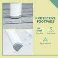 thumbnail image 4 of Outsunny Table d'Appoint de Jardin, Table Basse Carrée d'Extérieur en Plastique pour Boisson, Collation, Blanc, 4 of 7