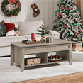 thumbnail image 4 of Yaheetech 47.5in Lift Top Coffee Table w/Hidden Compartment & 2 Open Shelves for Living Room, Classic Gray, 4 of 9
