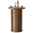 thumbnail image 2 of Fnova 23 Inch Round Counter Height Bar Table with 3-Tier Hidden Storage, Bar Table for Small Space Apartment Home Bar Cafe, 2 of 11