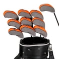 thumbnail image 3 of LOVIVER 10x Golf Irons Head Cover Set Protect Case Driver Woods Headcovers Scratch orange gray, 3 of 8