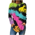 thumbnail image 3 of QATAINLAV Oversized Long Sleeve Shirts for Women 2024 Fall Fashion Graffiti Print Pullover Sweatshirts Casual Loose Fit Round Neck Tunic Tops Multicolor 5XL, 3 of 6