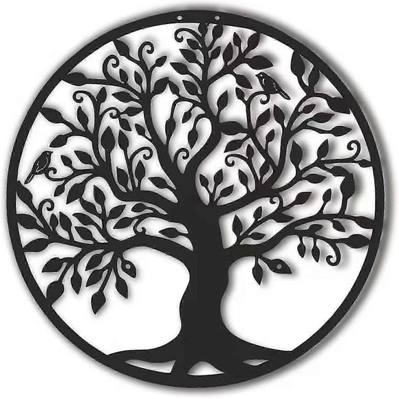 Tree of Life Metal Art Sculpture, Wall Hanging Tree Silhouette Decor, Tree Life Metal Hang Wall