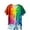 Multicolor, variant on Tops for Women Short Sleeved Round Neck Rainbow Casual Printed T-shirt Top Multicolor S