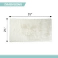 thumbnail image 5 of Cheer Collection Faux Fur Bolster Pillow, Black, 5 of 5