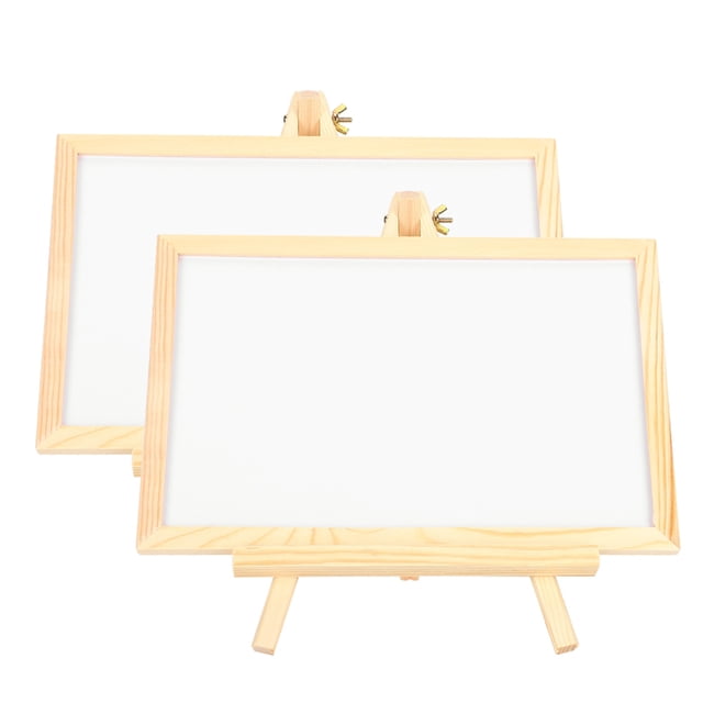 Pizarra de madera para niños, tablero de escritura pequeño para tienda de dibujo, decoración móvil para el hogar, 2 uds.