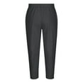 thumbnail image 4 of Handshe Men's Casual Sweatpants Solid Color with Drawstring Elastic Waist, Side Zipper and Pockets Sporty Active Fit, 4 of 8