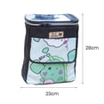 thumbnail image 5 of Tnobhg Bike Handlebar Bag Waterproof Large Capacity Cartoon Pattern Zipper Closure Double Layer Bike Front Bag Electric Bicycle Handlebar Frame Bag Bike Supplies, 5 of 7