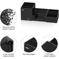 thumbnail image 6 of Deli Desk Organizer with Pencil Holder and Sticky Note Tray, 6 Compartments, Black, 6 of 7