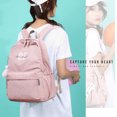 thumbnail image 2 of Coofit Student Backpack Fashion Travel Backpack School Bookbag with Artificial Fur Ball, 2 of 4
