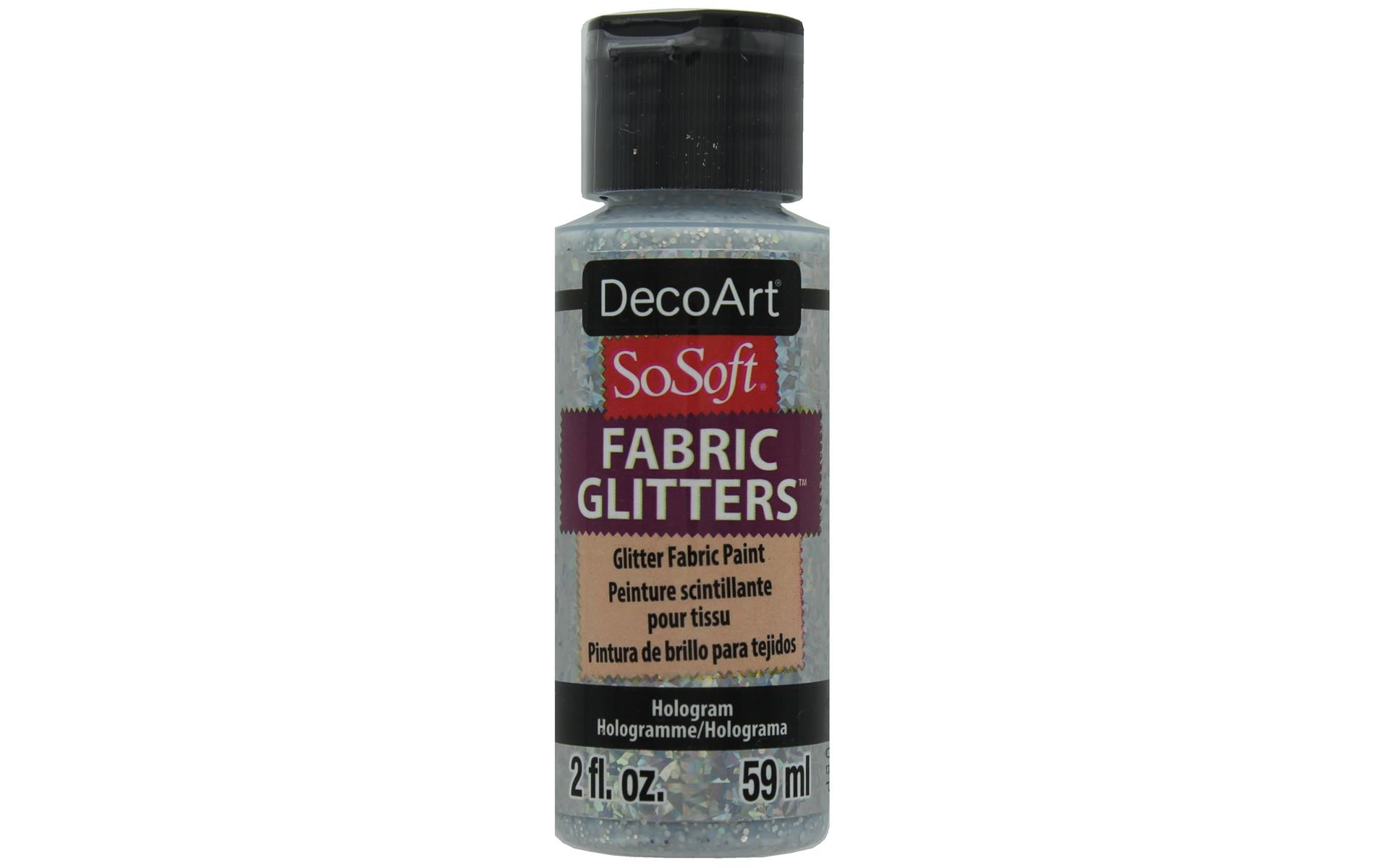 Decoart SoSoft Fabric Paint 2oz Gltr Hologram