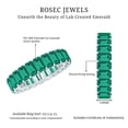thumbnail image 5 of Rosec Jewels Certified Lab Grown Emerald Eternity Band - Emerald Cut Emerald Anniversary Band - AAAA Quality - Ready to Gift, 18K White Gold, US 8.00, 5 of 6