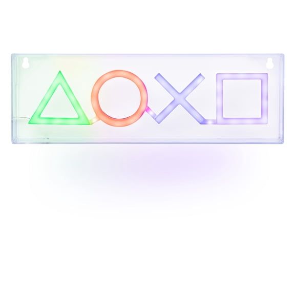 Paladone PlayStation LED Neon Light - Free Standing or Wall Mountable - Game Room Accessories & Decor for Gamers