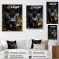 thumbnail image 4 of Designart "White Animal Black Panther II" Animals Floater Framed Canvas Wall Art, 4 of 7