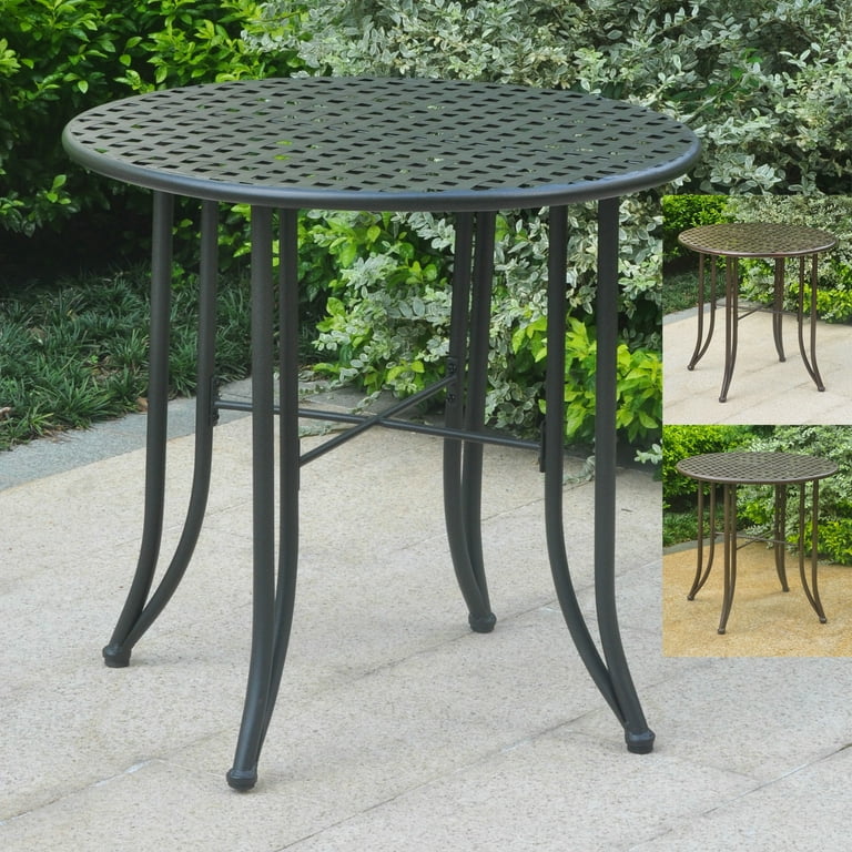 International Caravan Mandalay Iron Patio Bistro Table International Caravan Mandalay Iron Patio Bistro Table