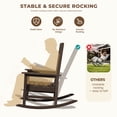 thumbnail image 5 of SERWALL Oversized Outdoor Rocking Chair for Adults, HDPE All Weather Patio Rockers for Porch Garden Lawn, Coffee, 5 of 9