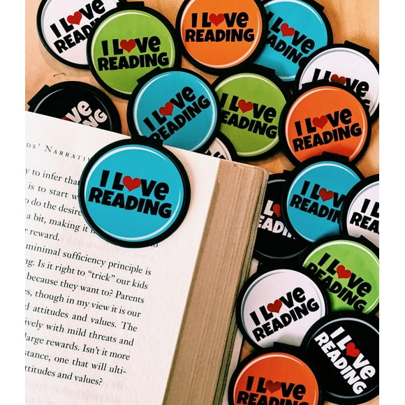 36 Pack Bulk Clip Over The Page Bulk Bookmarks for Kids, Girls, I Love Reading, Student Incentives, Classroom Rewards, Reading Prizes, Party Favors, School Gifts, Read Across America, Summer Program