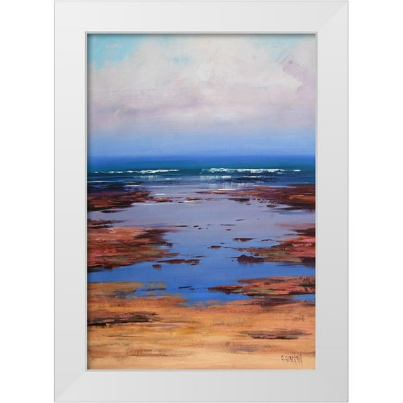 Gercken, Graham 11x14 White Modern Wood Framed Museum Art Print Titled - Low Tide Colours
