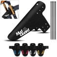 thumbnail image 3 of GLFILL Stylish 3D Carbon Fiber Mountain Bike Mudguards for Front and Rear Tires yellow, 3 of 4