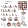 thumbnail image 2 of 2026 Christmas Indoor Home Decor 62PCS Champagne Gold Christmas Ball Ornaments Set Shatterproof Xmas Tree Decorations Baubles With Snowflake Leaf Cones, 2 of 7