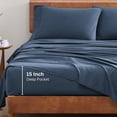 thumbnail image 4 of Juego de sábanas LANE LINEN 100% algodón orgánico mercerizado Twin XL, 4 of 8