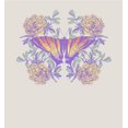 thumbnail image 6 of Vintage Floral Gradient Butterfly Adult Off-White Long Sleeve Hoodie-XXL, 6 of 7
