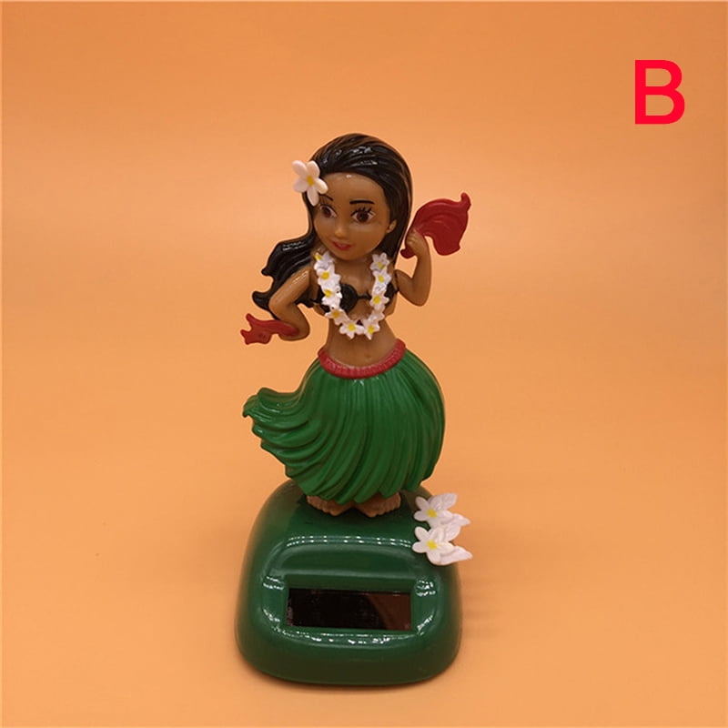 Dancing Hula Girl Car Home Ornament Toy Doll Decoration Solar Powered Toys Gift 