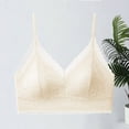 thumbnail image 5 of IFNWSV Seamless Bras for Women Solid Color Lace Fixed Cups Adjustable Straps Push Up Breathable Back Smoothing Bra White 38BC, 5 of 5