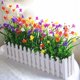 thumbnail image 2 of paquetes de flores artificiales para exteriores, arbustos resistentes a los rayos UV, vegetación de plástico sintético para plantas colgantes de interior y exterior, jardín, porche, ventana, casa, boda, granja, decoración Sailing  Electrónica, 2 of 3
