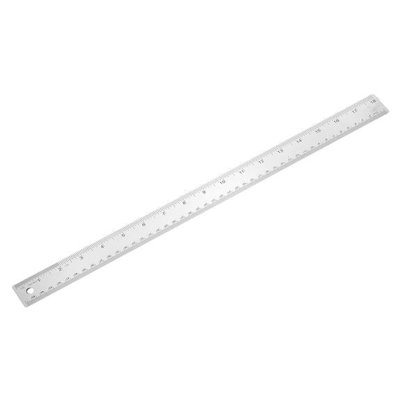 Uxcell 18 Inch Stainless Steel Straight Ruler, Cork Backing Non Skid Metal Ruler Metric Measuring Tools for Office