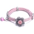 thumbnail image 1 of Cat Collar with Flower & Bell, Kitty Kitten Necklace for Small Dogs & Cats Rabbit Safety Pet Collar, 1 of 4
