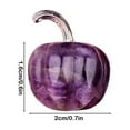 thumbnail image 3 of Natural Semi-Precious Stone Mini Pumpkin Hand-Polished Decor - Amethyst Rose Quartz Thanksgiving Halloween Miniature Scene(Purple), 3 of 6