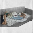 thumbnail image 5 of Beach Soft Flannel Fleece Throw Blanket, Surfing Typography with Giant Ocean Waves Summer Swimming, Cozy Plush for Indoor and Outdoor Use, 50" x 60", Peach Blue, by Ambesonne, 5 of 5